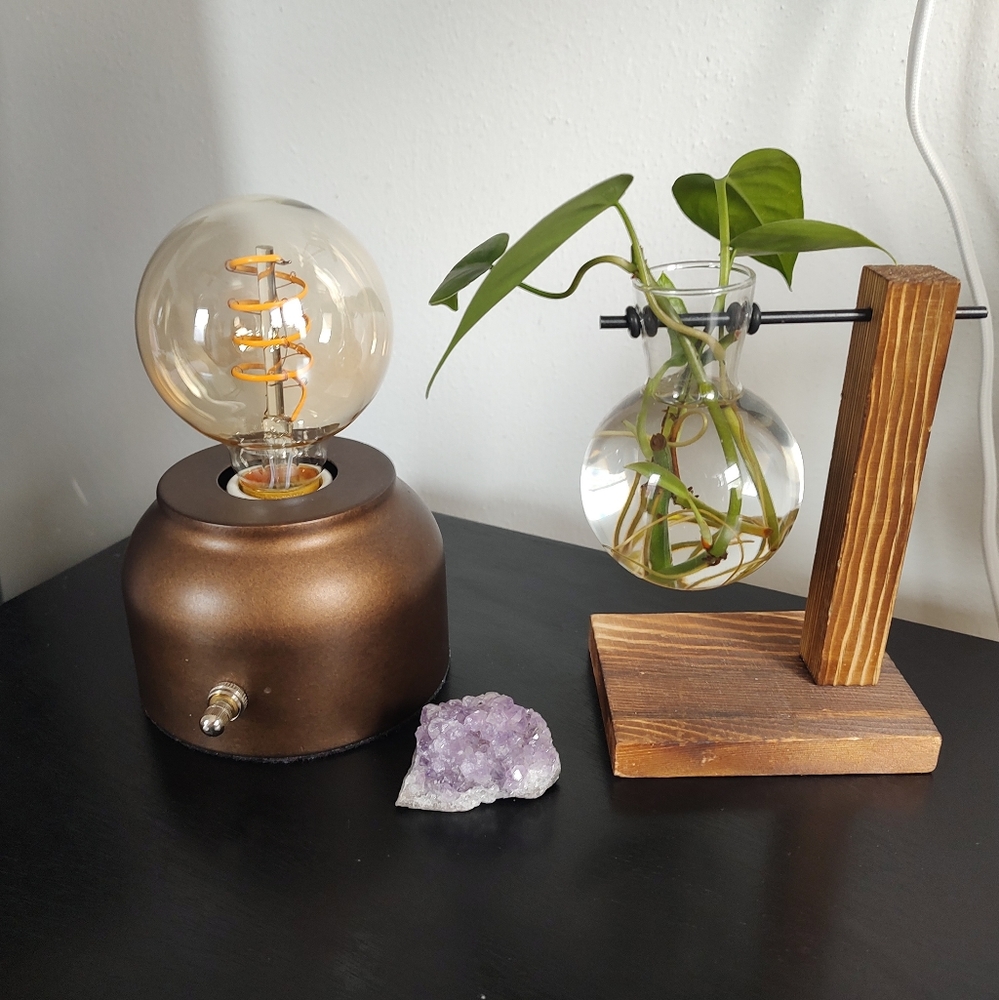 Small bronze desk lamp